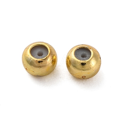 Rack Plating Round Brass Beads KK-Z070-25G-1