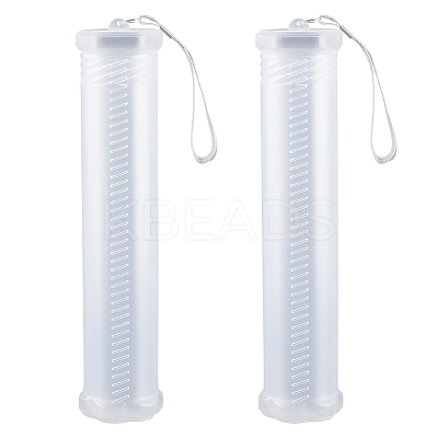 2Pcs Extendable Plastic Paint Brush Case AJEW-GF0013-01-1