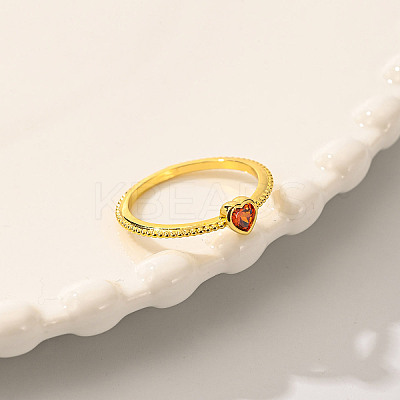 Brass Micro Pave Cubic Zirconia Finger Rings for Women ZG1628-1