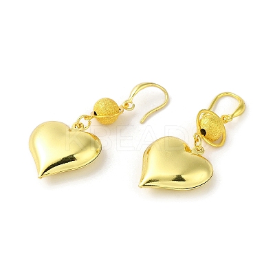 Rack Plating Brass Texture Round Dangle Earrings EJEW-C090-05G-1