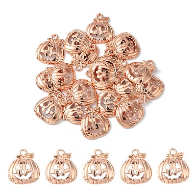 20Pcs Halloween Pumpkin Jack-O'-Lantern Alloy Pendants TIBEP-YW0001-43RG-1