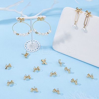 Brass Stud Earring Findings & Open Jump Rings KK-HS0001-79-1