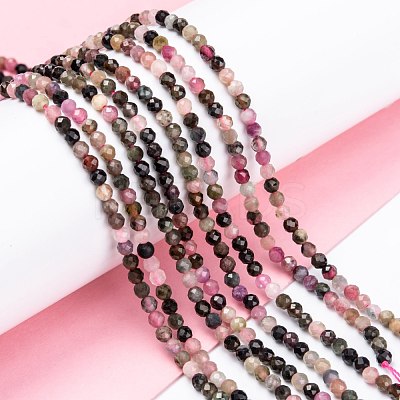 Natural Multicolor Tourmaline Beads Strands G-F460-51-1