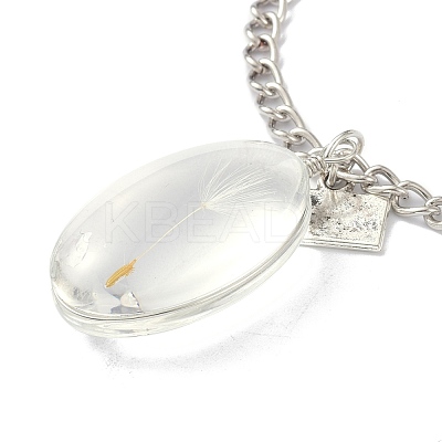 Dandelion Seed Wish Necklace for Teen Girl Women Gift NJEW-Z014-05P-1