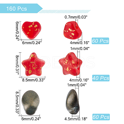 DIY Glass Beads & Charm Making Finding Kit GLAA-CA0001-24-1