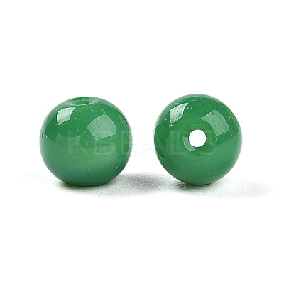 Opaque Solid Color Glass Beads GLAA-N007-8mm-A10-1