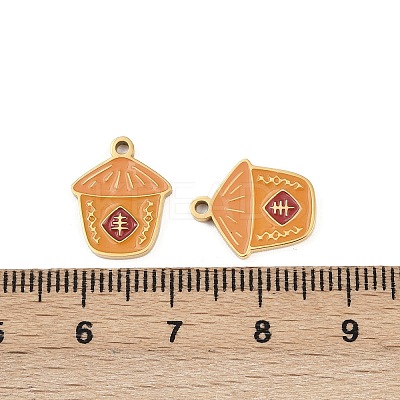 304 Stainless Steel Enamel Pendants STAS-C137-05B-G-1