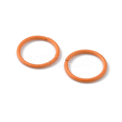 100Pcs Baking Paint Zinc Alloy Open Jump Rings FIND-WH0032-85B-15-1