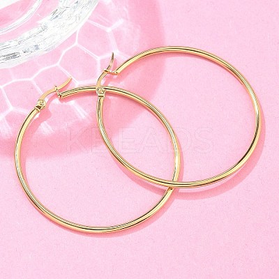 Ion Plating(IP) 304 Stainless Steel Hoop Earrings EJEW-N0016-11G-H-1