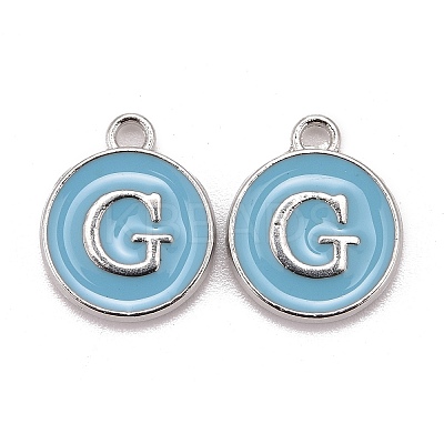 Platinum Plated Alloy Enamel Charms LS-ENAM-S118-04G-P-1