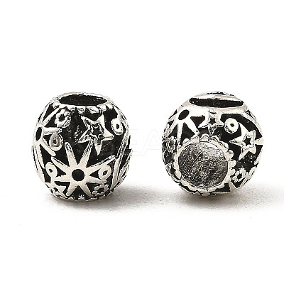 Tibetan Style Alloy European Beads FIND-E041-08AS-1
