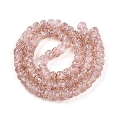 Luminous Handmade Gold Foil Glass Beads Strands FOIL-N029-02A-09-1