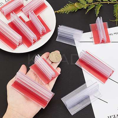 16Pcs 3 Style PVC Plastic Advertising Clip Holder ODIS-CA0001-08-1