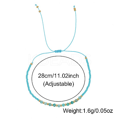 Natural Amazonite Beads Braided Bead Bracelets KZ2587-3-1