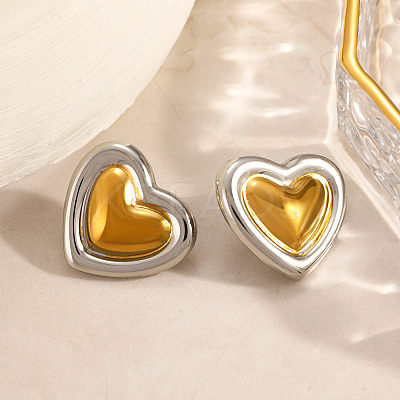 Valentine's Day 304 Stainless Steel Stud Earrings WG1D16C-01-1