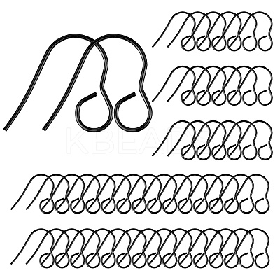 100Pcs Ion Plating(IP) 316 Stainless Steel Hypoallergenic French Earring Hooks JX137D-1