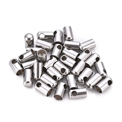 Tarnish Resistant 201 Stainless Steel Cord Ends STAS-F250-10P-R-1