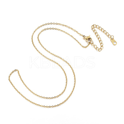 PVD Vacuum Plating 304 Stainless Steel Necklaces X-NJEW-E080-13G-1