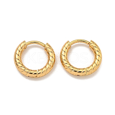 202 Stainless Steel Huggie Hoop Earrings with 304 Stainless Steel Pins for Women EJEW-H003-04G-1