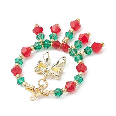 Christmas Themed Handmade Glass Beads Pendants PALLOY-MZ00795-01-1