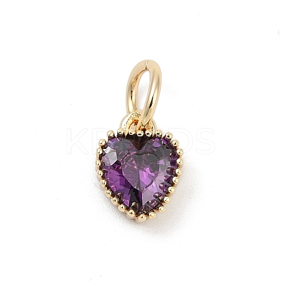 Brass Micro Pave Cubic Zirconia Pendants KK-H204-01KCG-03-1