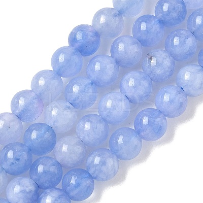 Dyed Natural Malaysia Jade Beads Strands G-G021-02A-07-1