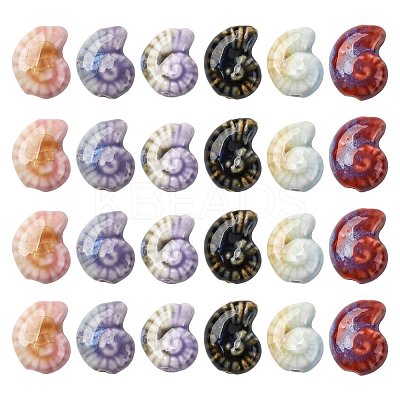 18Pcs 6 Colors Handmade Porcelain Beads for DIY Bracelet Accessories PORC-FS0001-24-1
