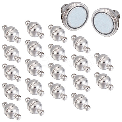 Brass Magnetic Clasps with Loops KK-YW0001-17C-A-1