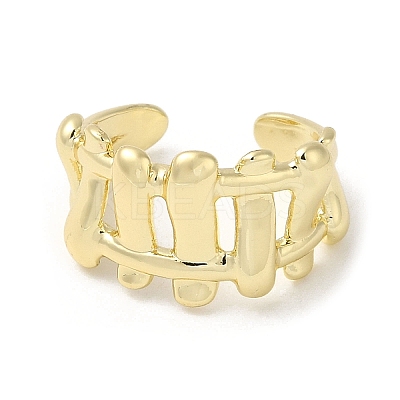 Brass Open Cuff Ring RJEW-Q778-26G-1