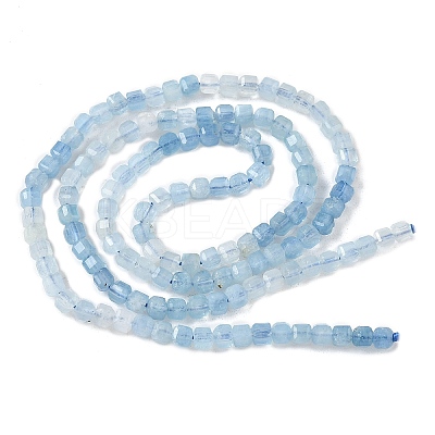 Natural Aquamarine Gradient Color Beads Strands G-G271-F01-3x3mm-1