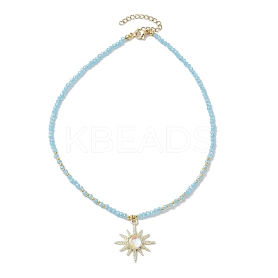 Glass Bead Necklaces NJEW-JN04688-1