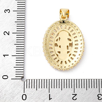 Brass Micro Pave Cubic Zirconia Pendants KK-S510-44G-02-1