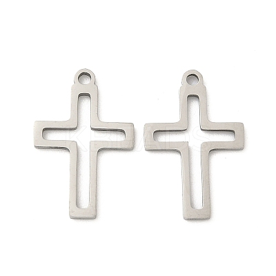 Hollow 201 Stainless Steel Laser Cut Pendants STAS-P428-11P-1