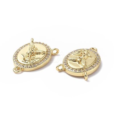 Eco-Friendly Rack Plating Brass Micro Pave Cubic Zirconia Chandelier Components Links LS-KK-F845-11G-1