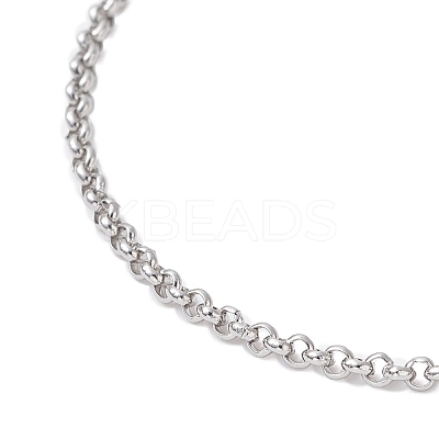 2MM 304 Stainless Steel Rolo Chain Slider Bracelet Making AJEW-JB01406-1