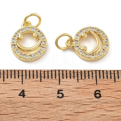 Brass Micro Pave Cubic Zirconia Pendants KK-C092-13G-1