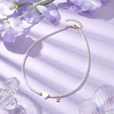 Brass Micro Pave Grade AAA Cubic Zirconia Letter Pendant Necklaces NJEW-JN04771-26-1