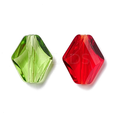 50Pcs Faceted Transparent K9 Glass Beads GLAA-D003-02-1