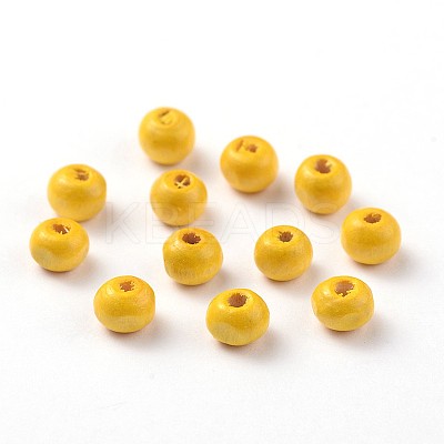 Dyed Natural Wood Beads X-WOOD-Q006-10mm-03-LF-1