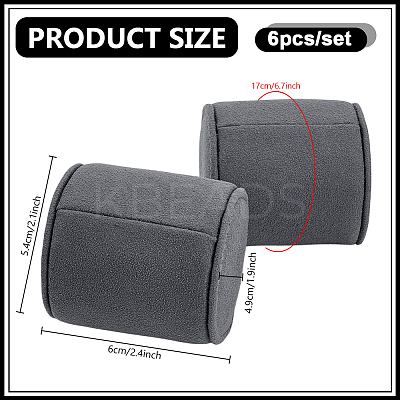 6Pcs Microfiber Flannel Cloth Bracelet/Watch Pillow Jewelry Displays AJEW-PH0007-36A-1