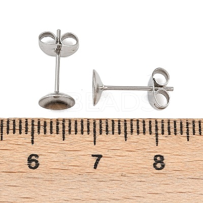 304 Stainless Steel Stud Earring Findings STAS-D389-03D-P-1