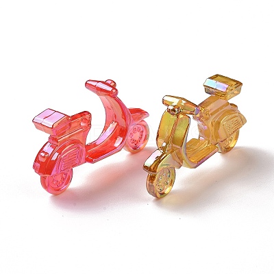UV Plating Rainbow Iridescent Acrylic Pendants OACR-C003-10-1