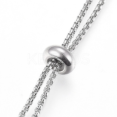 Non-Tarnish Adjustable 304 Stainless Steel Lariat Necklaces NJEW-Z005-09P-1