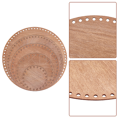 Wooden Crochet Basket Bottoms Set DIY-WH0019-97-1