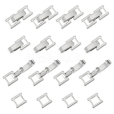 24 Sets Eco-Friendly Brass Watch Band Clasps KK-FH0007-75B-P-1