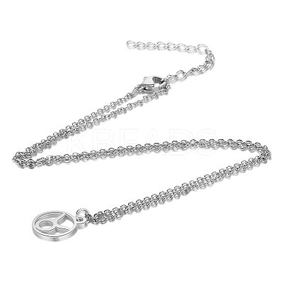 Non-Tarnish 201 Stainless Steel Pendants Necklaces NJEW-S063-TN505-2-1