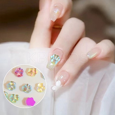 100Pcs Cat Paw Print Resin Cabochons RESI-CJ0002-91-1