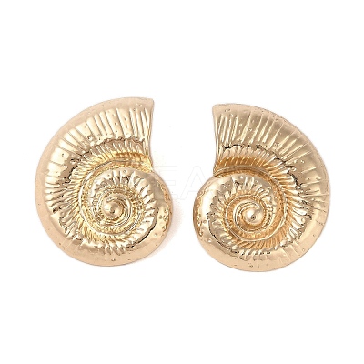 Conch Alloy Stud Earrings for Women EJEW-A112-07KCG-1