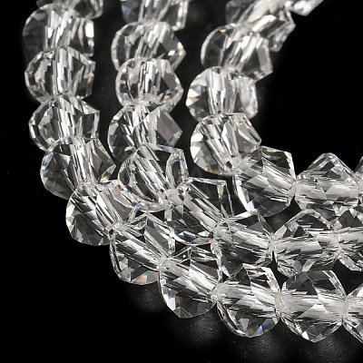 Electroplate Glass Beads Strands GLAA-Q105-04Z-1