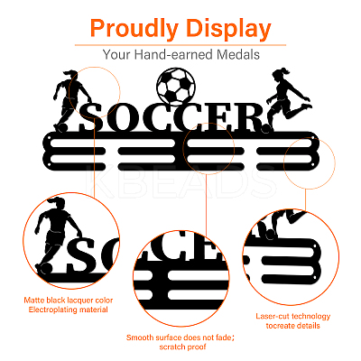 Fashion Iron Medal Hanger Holder Display Wall Rack ODIS-WH0021-087-1